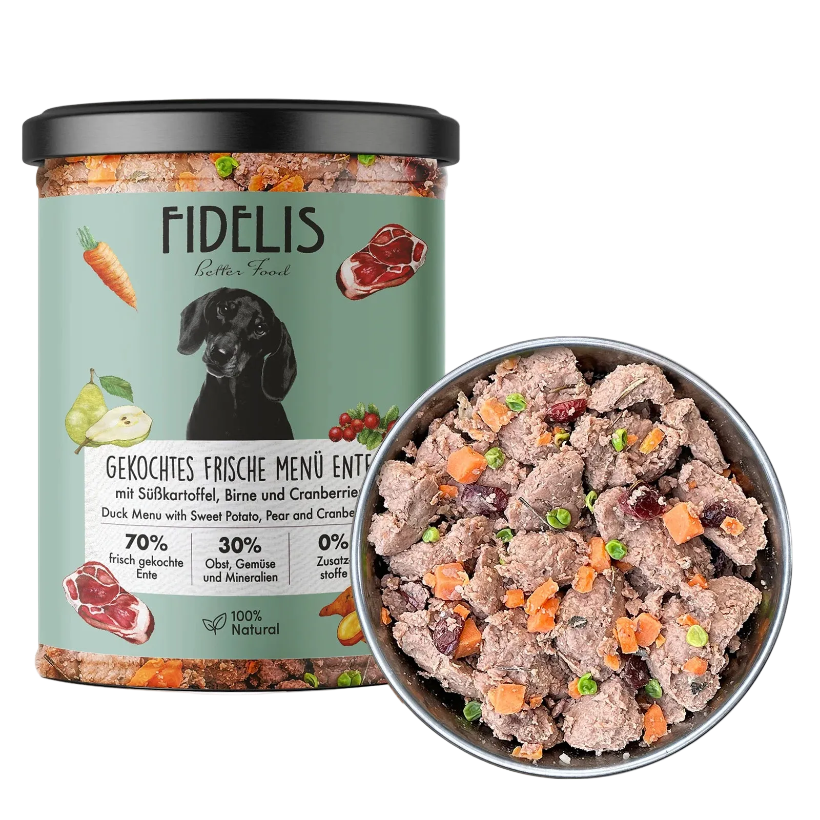 Fidelis Dampkokt Ferskfôr And 400 g