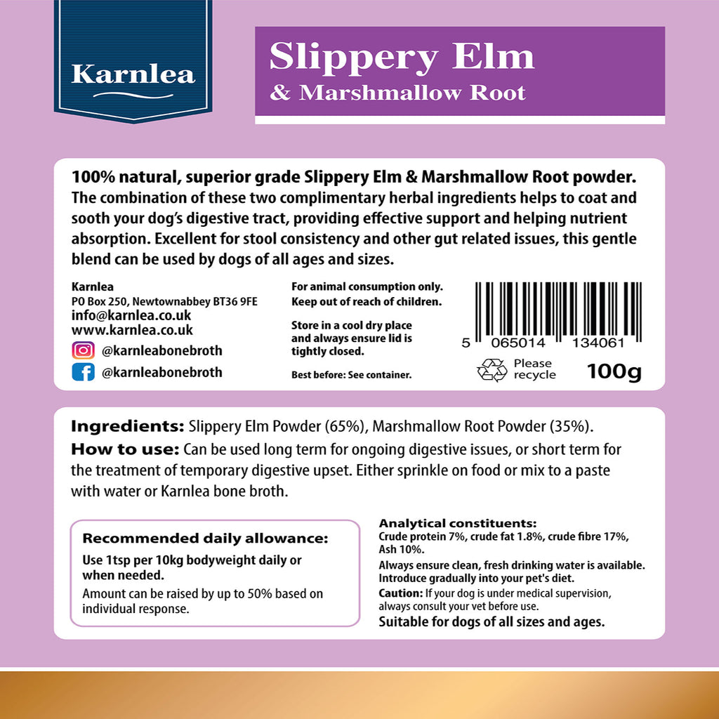 Karnlea Slippery Elm & Marshmallow Root 100g