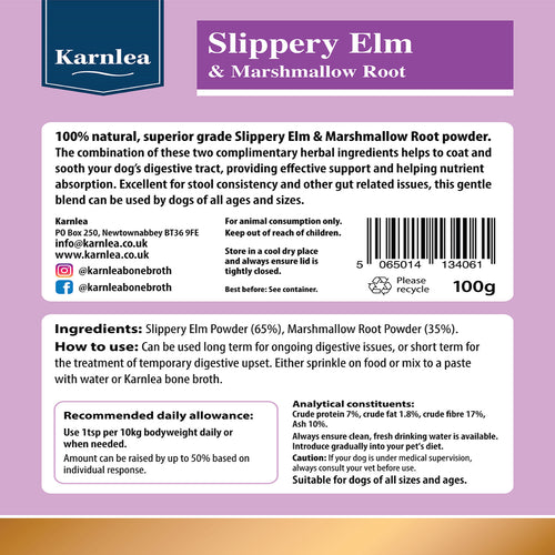 Karnlea Slippery Elm & Marshmallow Root 100g