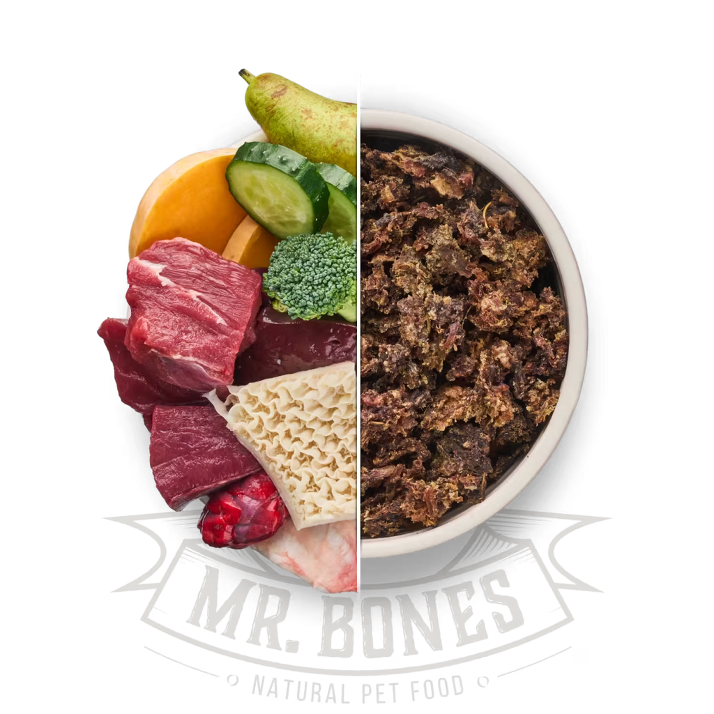Mr. Bones Lufttørket Fullfôr med Storfe og Grønn Vom